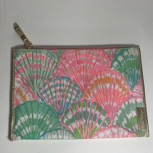 Lilly Pulitzer Pink and Green Shell Clutch